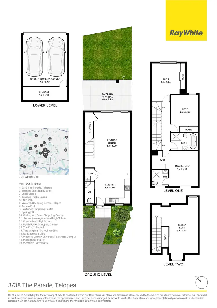 Floorplan of Homely townhouse listing, 3/38 The Parade, Telopea NSW 2117