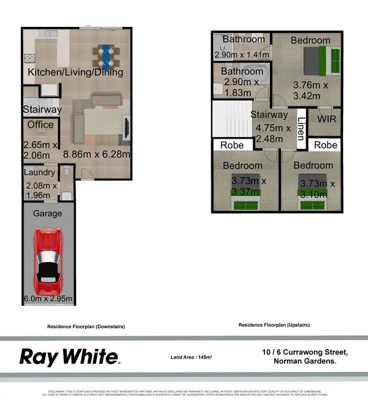 Floorplan of Homely townhouse listing, 10/6 Currawong Street, Norman Gardens QLD 4701