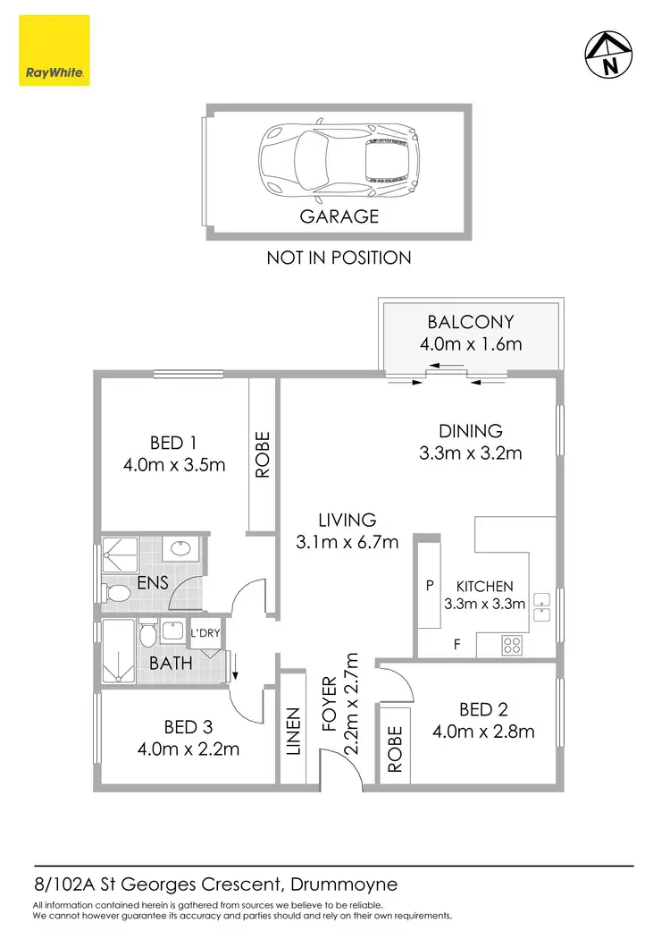 Floorplan of Homely apartment listing, 8/102A St Georges Crescent, Drummoyne NSW 2047