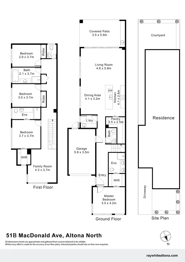 Floorplan of Homely townhouse listing, 51 Macdonald Avenue, Altona North VIC 3025