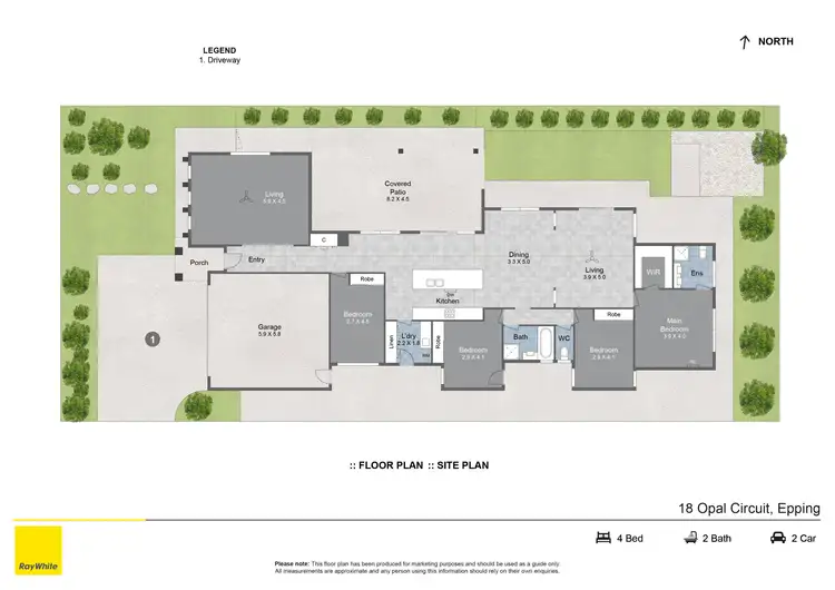 Floorplan of Homely house listing, 18 Opal Circuit, Epping VIC 3076