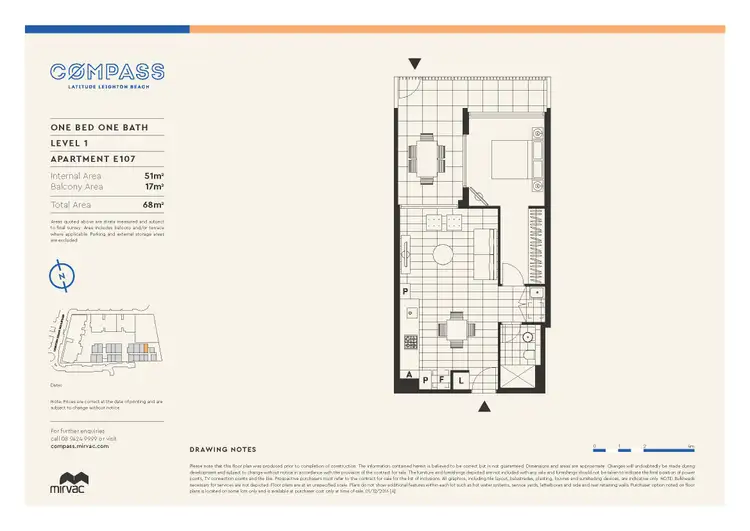 Floorplan of Homely apartment listing, 107/7 Cattalini Lane, North Fremantle WA 6159