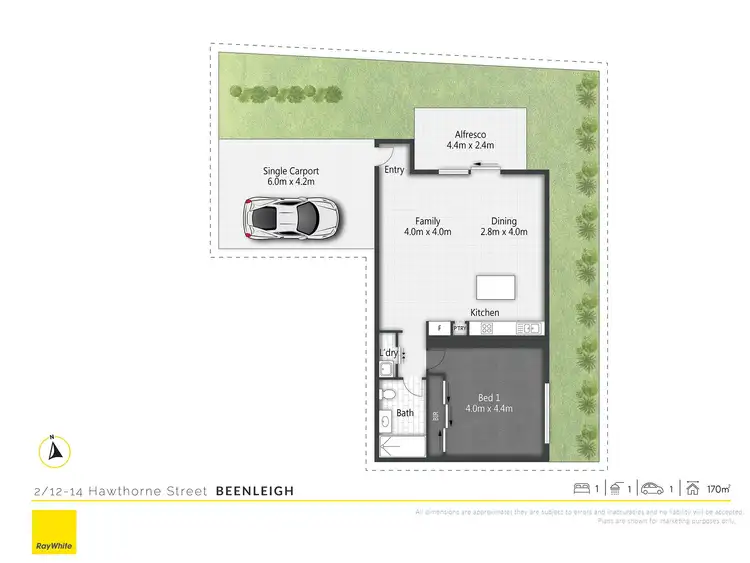 Floorplan of Homely unit listing, 2/12-14 Hawthorne Street, Beenleigh QLD 4207