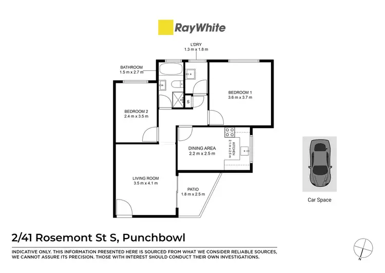 Floorplan of Homely unit listing, 2/41-43 Rosemont Street, Punchbowl NSW 2196