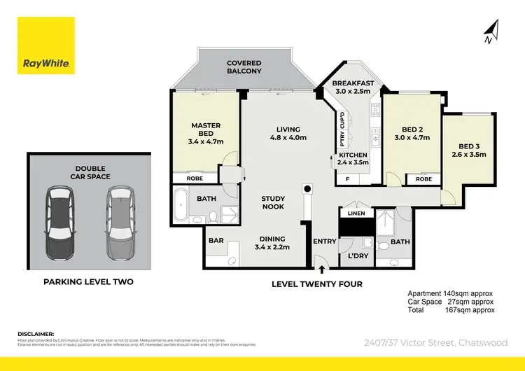 Floorplan of Homely apartment listing, 2407/37 Victor Street, Chatswood NSW 2067