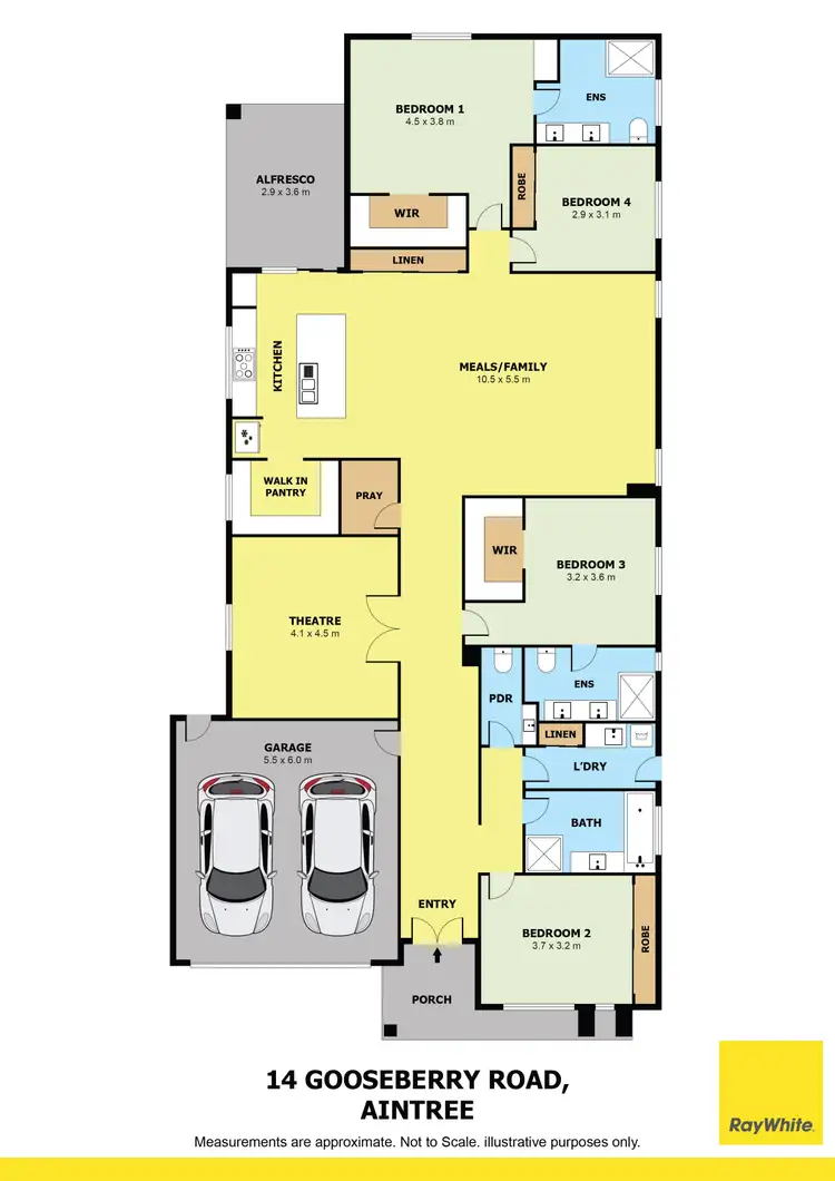 Floorplan of Homely house listing, 14 Gooseberry Road, Aintree VIC 3336