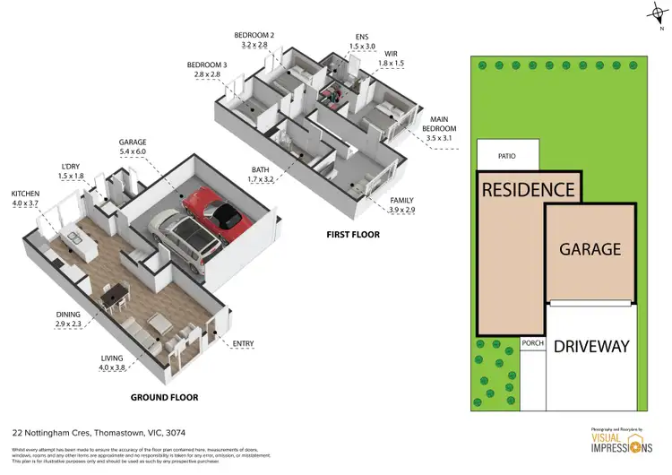 Floorplan of Homely townhouse listing, 22 Nottingham Crescent, Thomastown VIC 3074