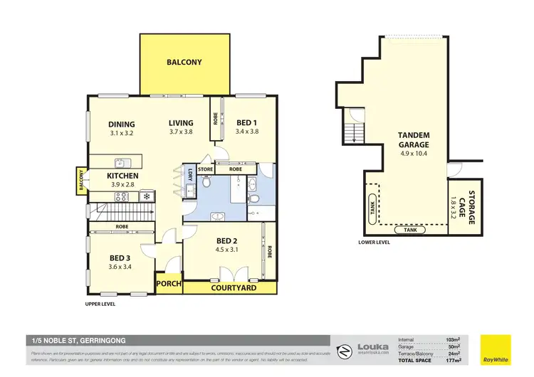 Floorplan of Homely unit listing, 1/5 Noble Street, Gerringong NSW 2534