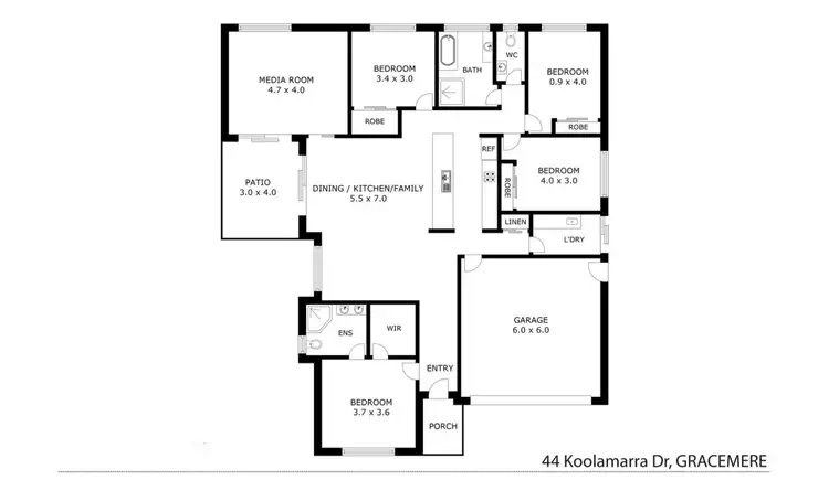 Floorplan of Homely house listing, 44 Koolamarra Drive, Gracemere QLD 4702