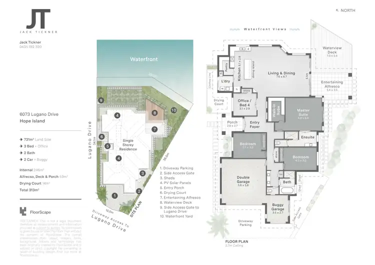 Floorplan of Homely house listing, 6073 Lugano Drive, Hope Island QLD 4212
