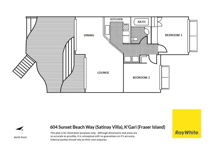 Floorplan of Homely unit listing, 604 Sunset Beach Way, Fraser Island QLD 4581