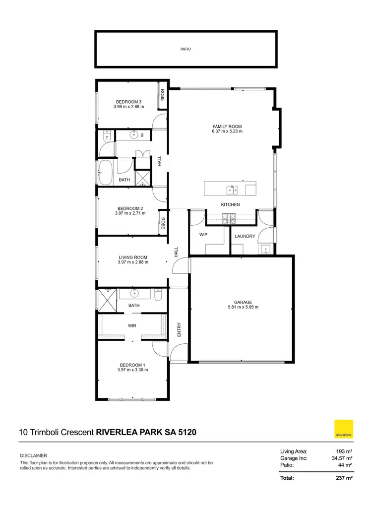 Floorplan of Homely house listing, 10 Trimboli Crescent, Riverlea Park SA 5120