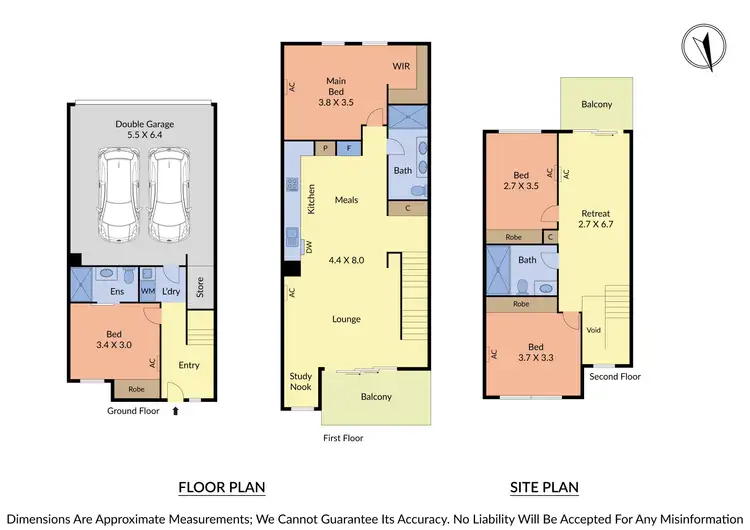 Floorplan of Homely townhouse listing, 2/1 Tulip Crescent, Boronia VIC 3155