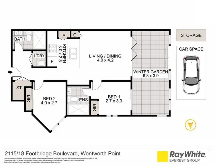 Floorplan of Homely apartment listing, 2115/18 Footbridge Boulevard, Wentworth Point NSW 2127