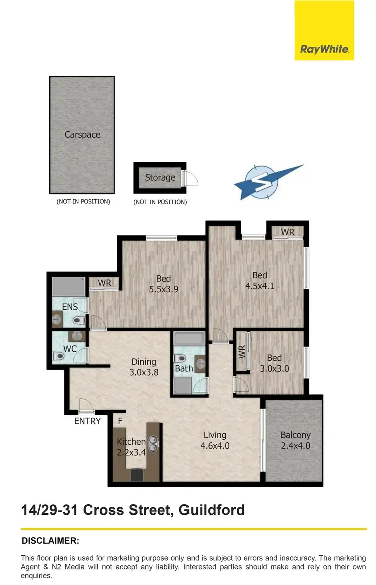 Floorplan of Homely unit listing, 14/29-31 Cross Street, Guildford NSW 2161