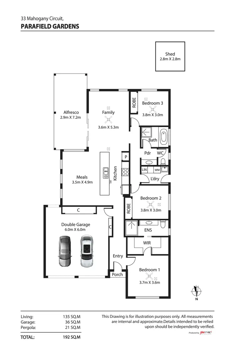 Floorplan of Homely house listing, 33 Mahogany Circuit, Parafield Gardens SA 5107