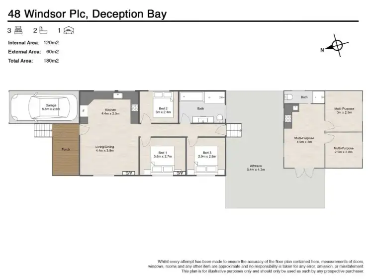 Floorplan of Homely house listing, 48 Windsor Place, Deception Bay QLD 4508
