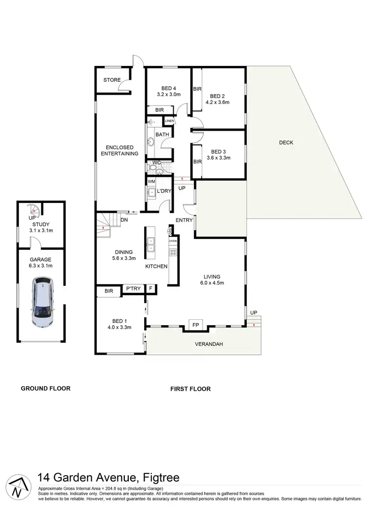 Floorplan of Homely house listing, 14 Garden Avenue, Figtree NSW 2525