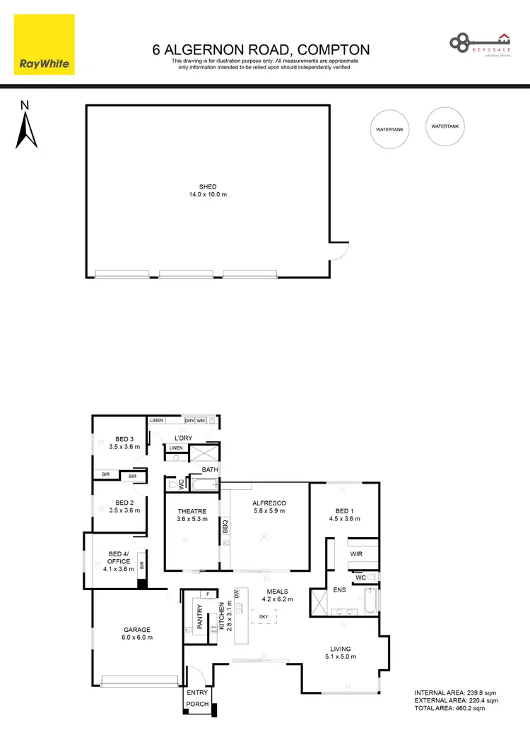 Floorplan of Homely house listing, 6 Algernon Road, Compton SA 5291