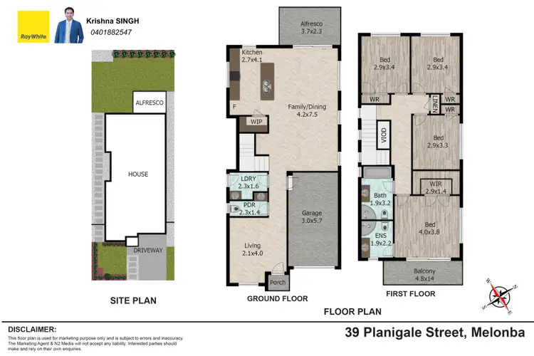 Floorplan of Homely house listing, 39 PLANIGALE Street, Melonba NSW 2765