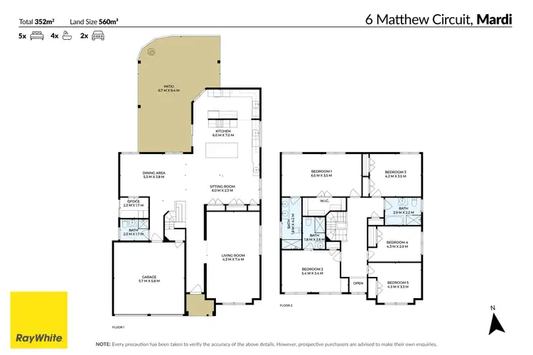 Floorplan of Homely house listing, 6 Matthew Circuit, Mardi NSW 2259