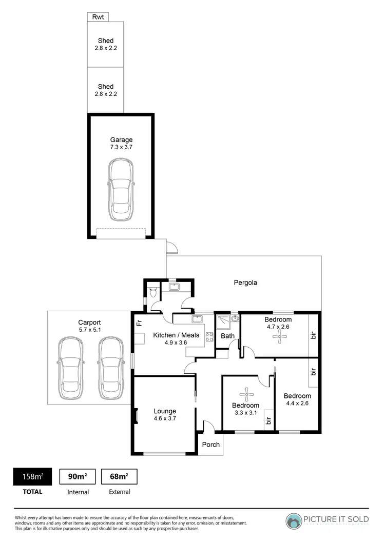 Floorplan of Homely house listing, 380 Hampstead Road, Clearview SA 5085