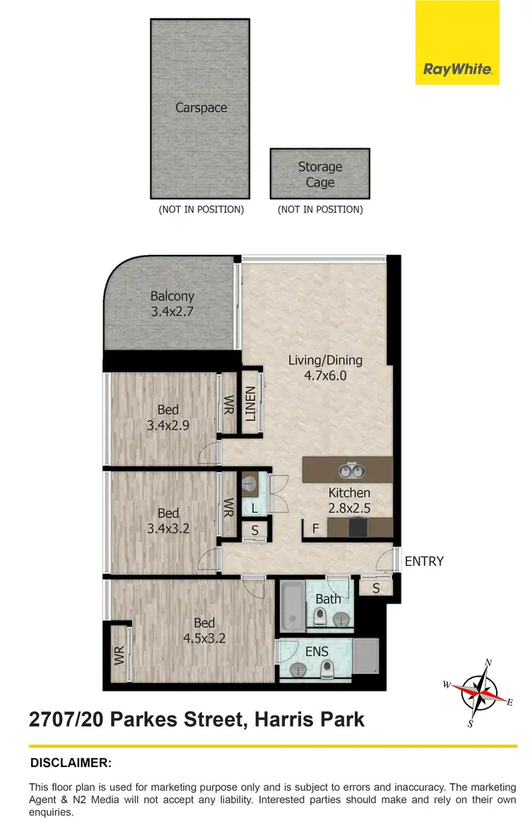 Floorplan of Homely apartment listing, 2707/20 Parkes Street, Harris Park NSW 2150