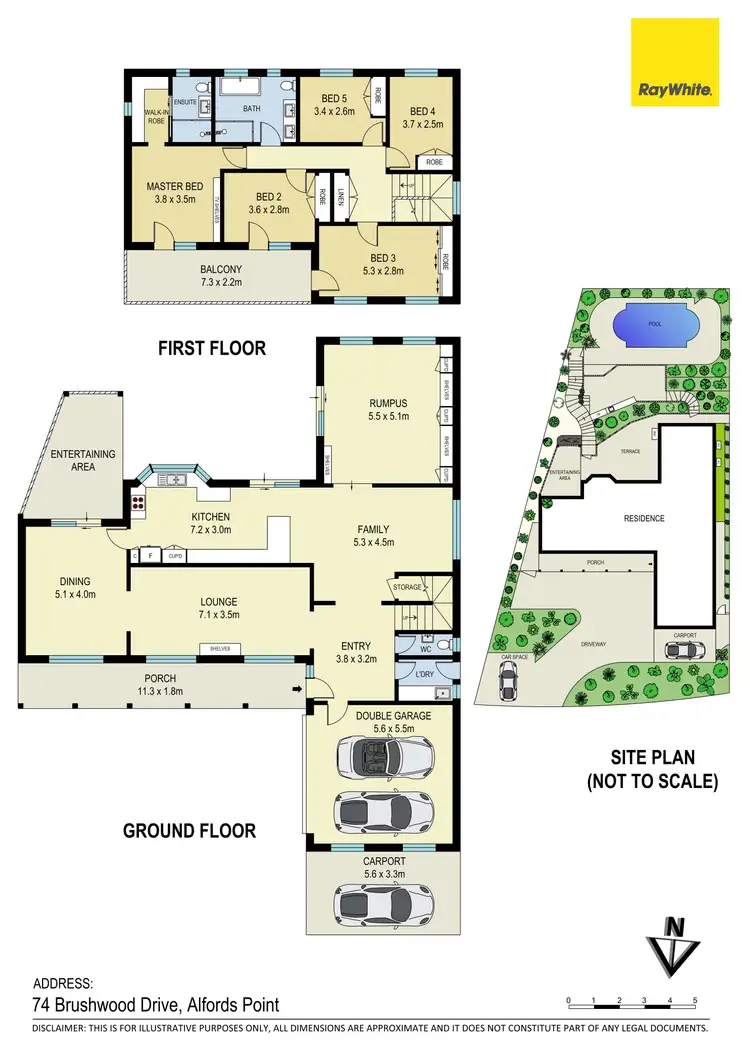Floorplan of Homely house listing, 74 Brushwood Drive, Alfords Point NSW 2234