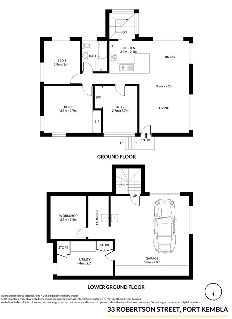 Floorplan of Homely house listing, 33 Robertson Street, Port Kembla NSW 2505