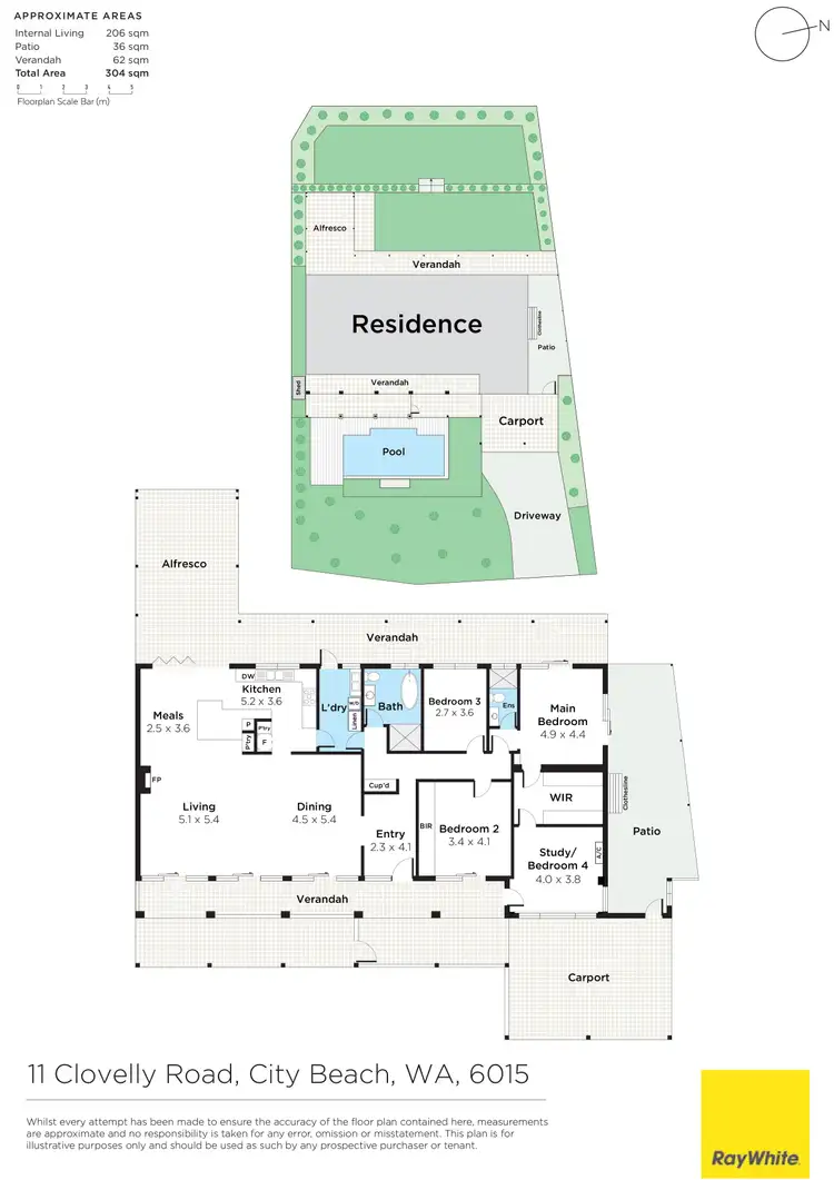 Floorplan of Homely house listing, 11 Clovelly Road, City Beach WA 6015
