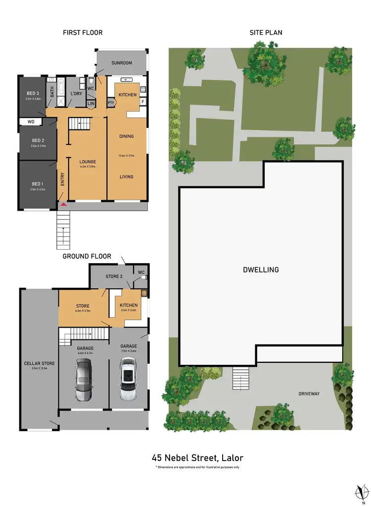 Floorplan of Homely house listing, 45 Nebel Street, Lalor VIC 3075