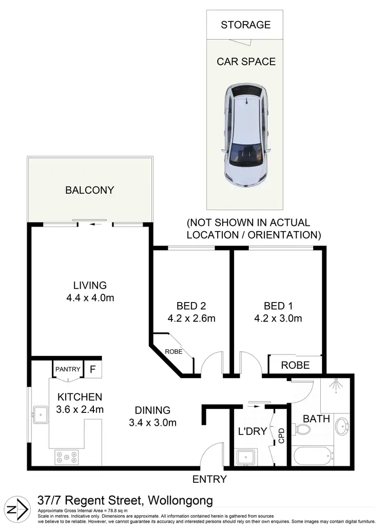 Floorplan of Homely apartment listing, 37/7 Regent Street, Wollongong NSW 2500