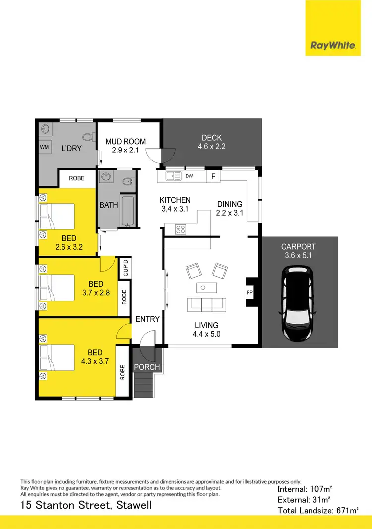 Floorplan of Homely house listing, 15 Stanton Street, Stawell VIC 3380
