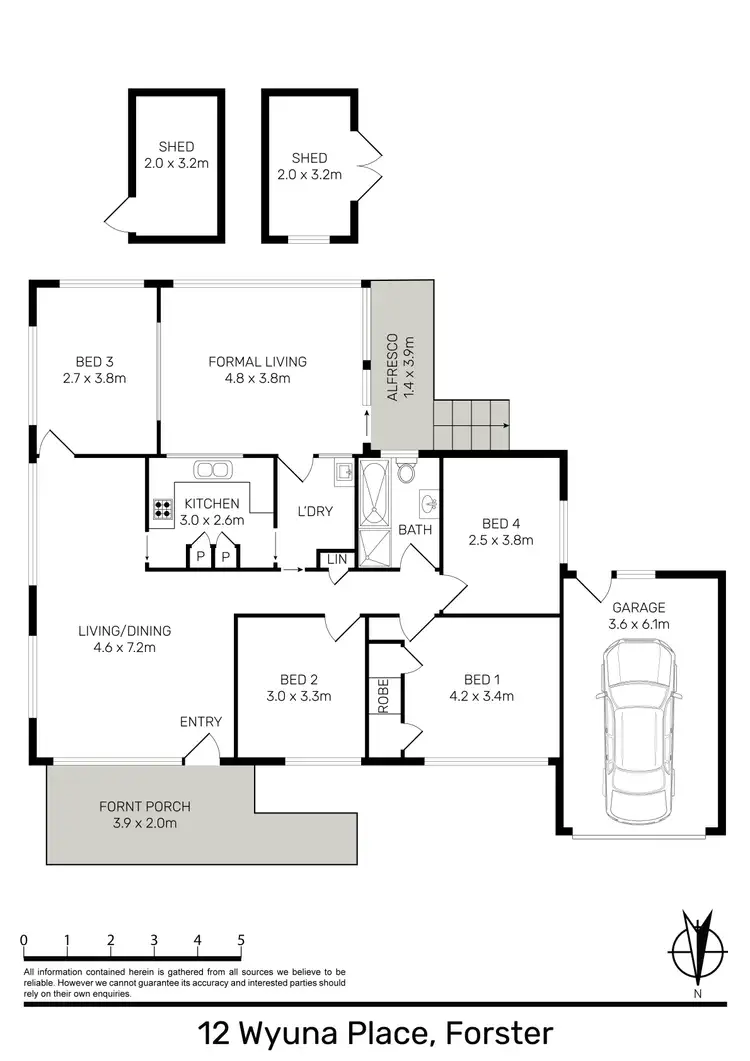 Floorplan of Homely house listing, 12 Wyuna Place, Oatlands NSW 2117