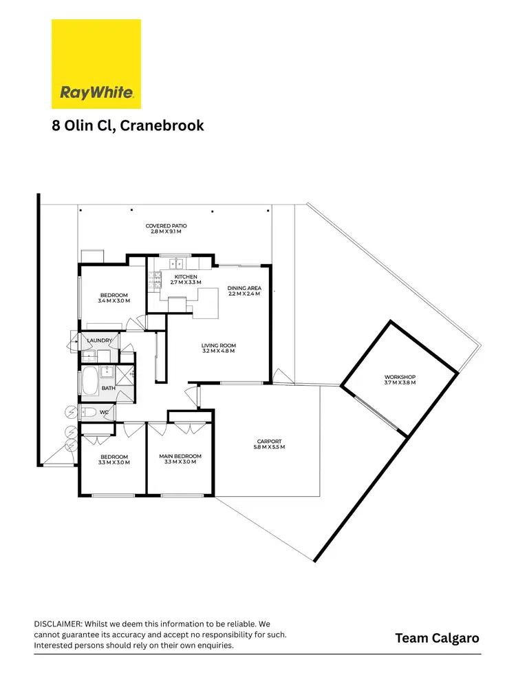 Floorplan of Homely house listing, 8 Olin Close, Cranebrook NSW 2749