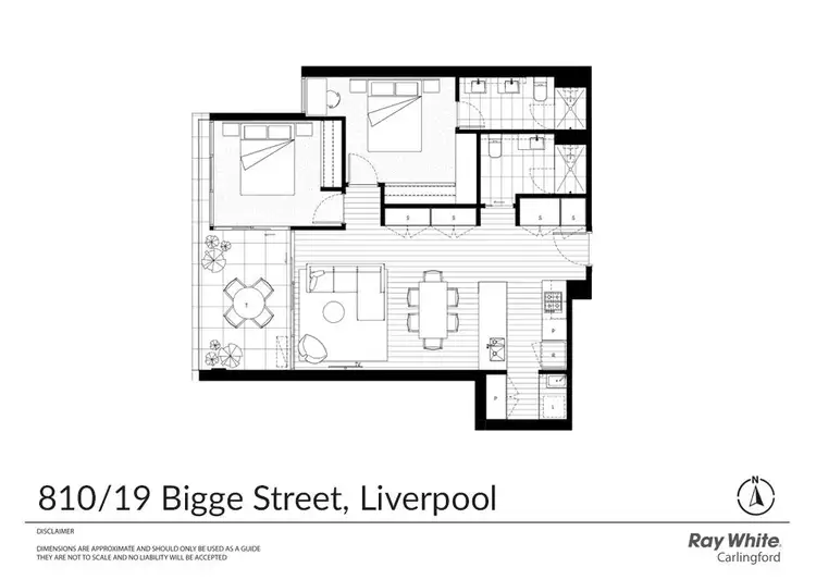 Floorplan of Homely apartment listing, 810/19 Bigge Street, Liverpool NSW 2170