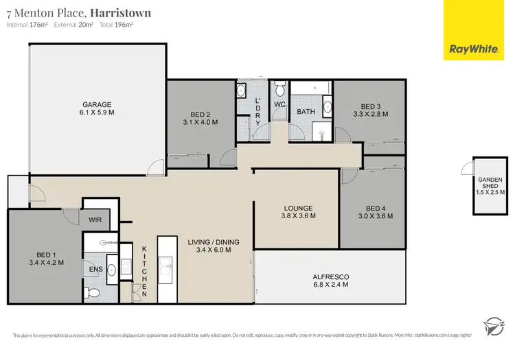 Floorplan of Homely house listing, 7 Menton Place, Harristown QLD 4350
