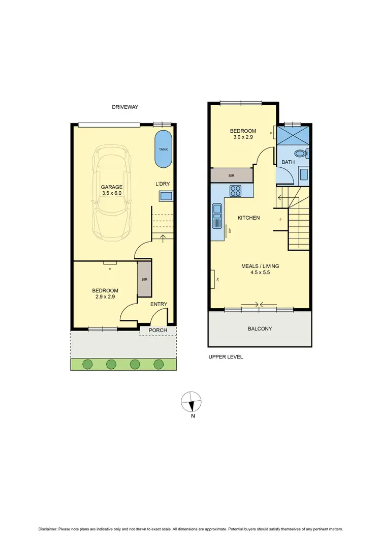 Floorplan of Homely townhouse listing, 5/95 Sussex Street, Pascoe Vale VIC 3044