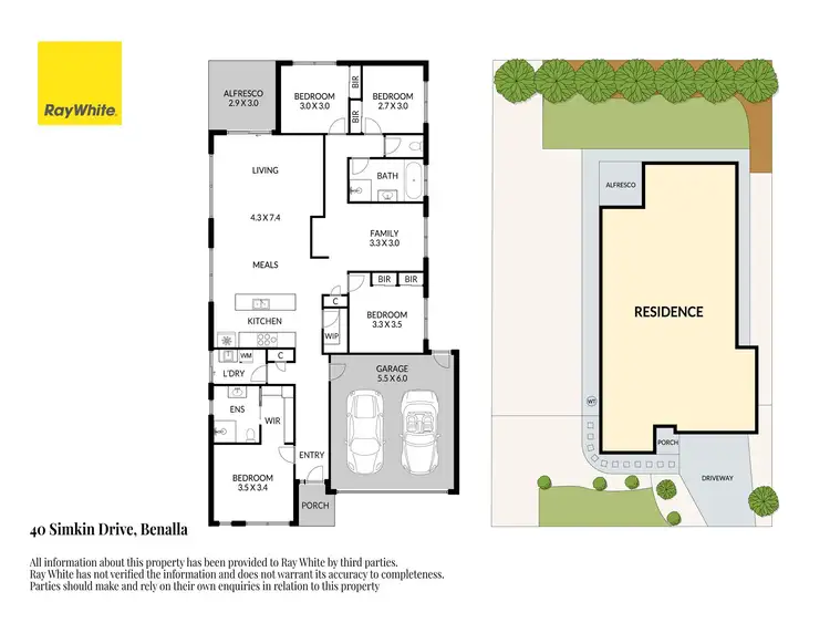 Floorplan of Homely house listing, 40 Simkin Drive, Benalla VIC 3672