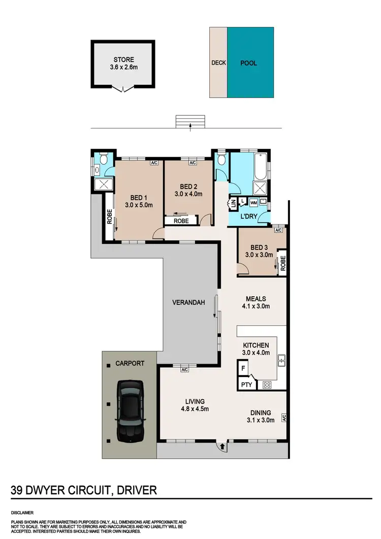 Floorplan of Homely house listing, 39 Dwyer Circuit, Driver NT 830