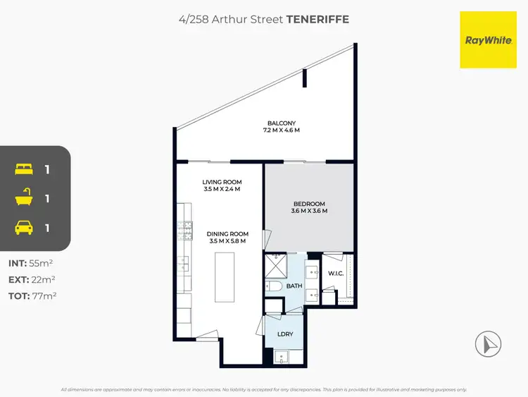 Floorplan of Homely apartment listing, 4/258 Arthur Street, Teneriffe QLD 4005