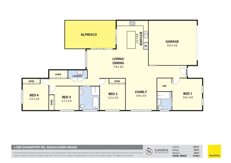 Floorplan of Homely villa listing, 1/39b Davenport Road, Shoalhaven Heads NSW 2535
