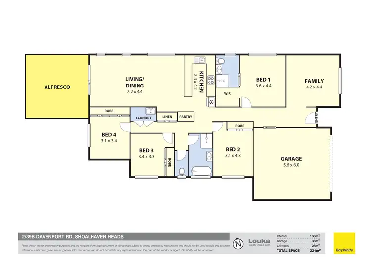 Floorplan of Homely villa listing, 2/39b Davenport Road, Shoalhaven Heads NSW 2535