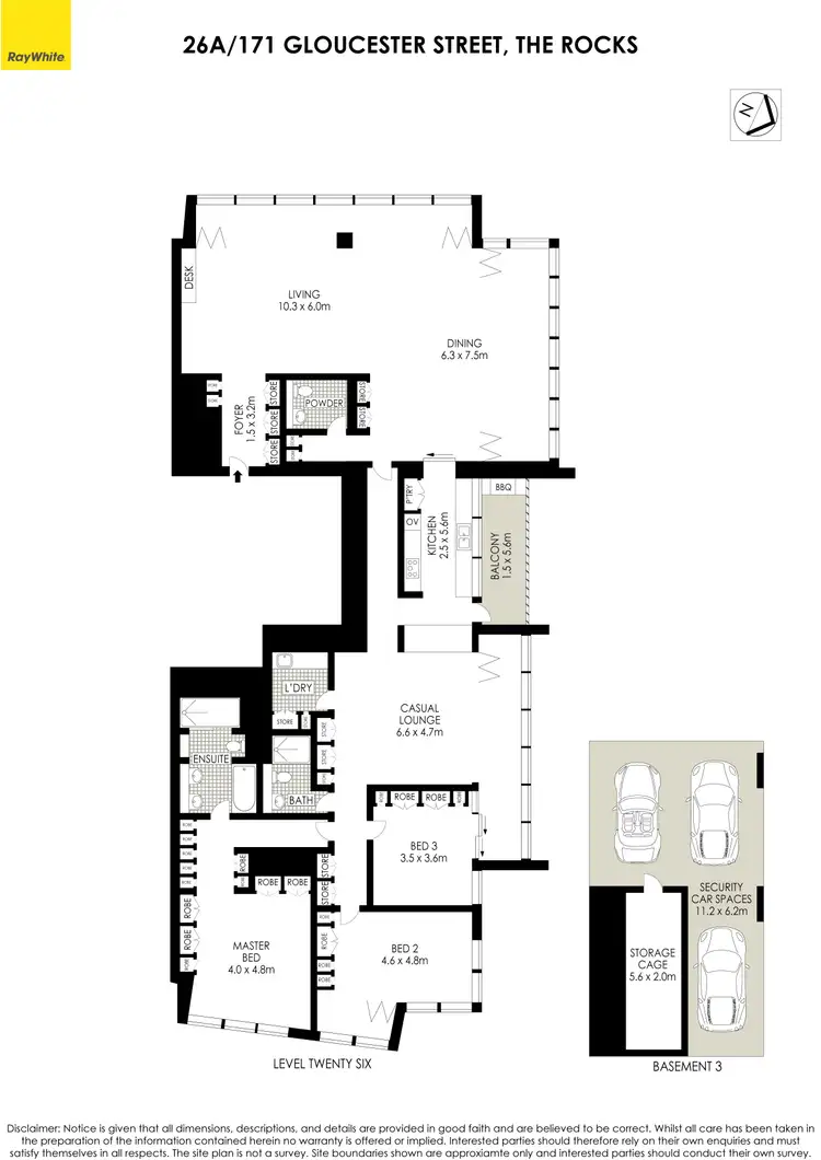 Floorplan of Homely apartment listing, 26A/171 Gloucester Street, Sydney NSW 2000