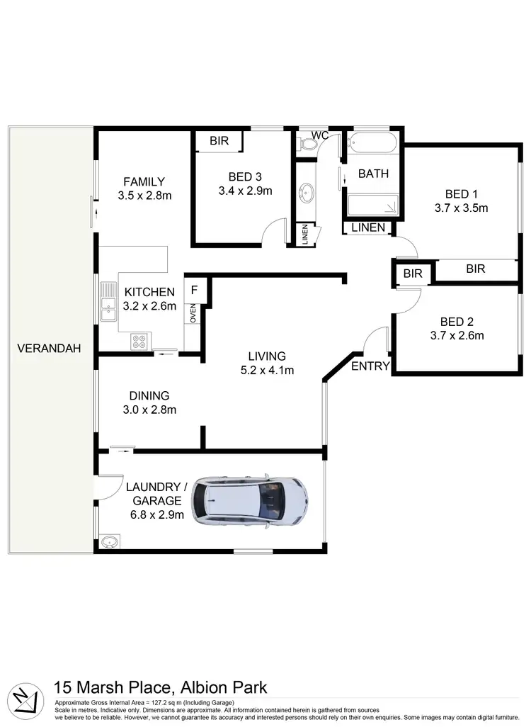 Floorplan of Homely house listing, 15 Marsh Place, Albion Park NSW 2527