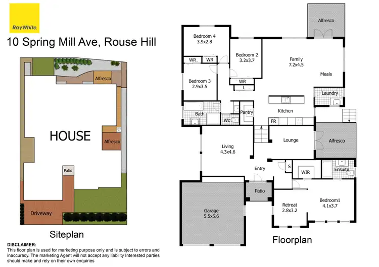 Floorplan of Homely house listing, 10 Spring Mill Avenue, Rouse Hill NSW 2155