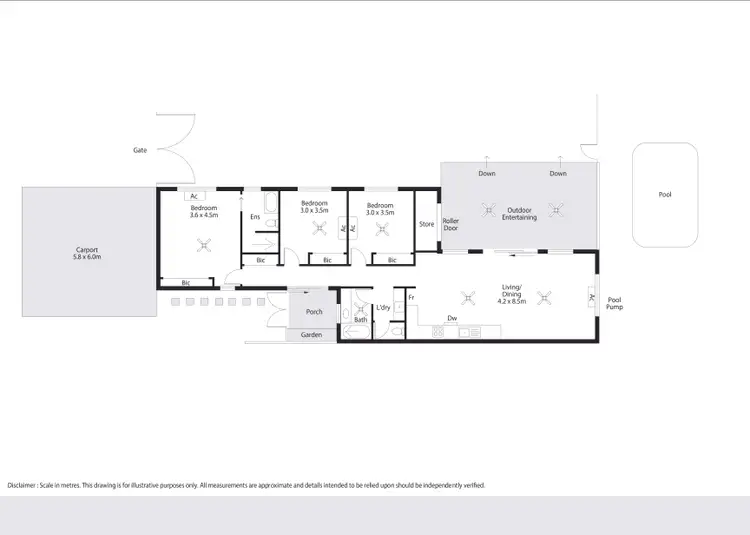 Floorplan of Homely semi-detached listing, 105B Tanami Drive, Bilingurr WA 6725