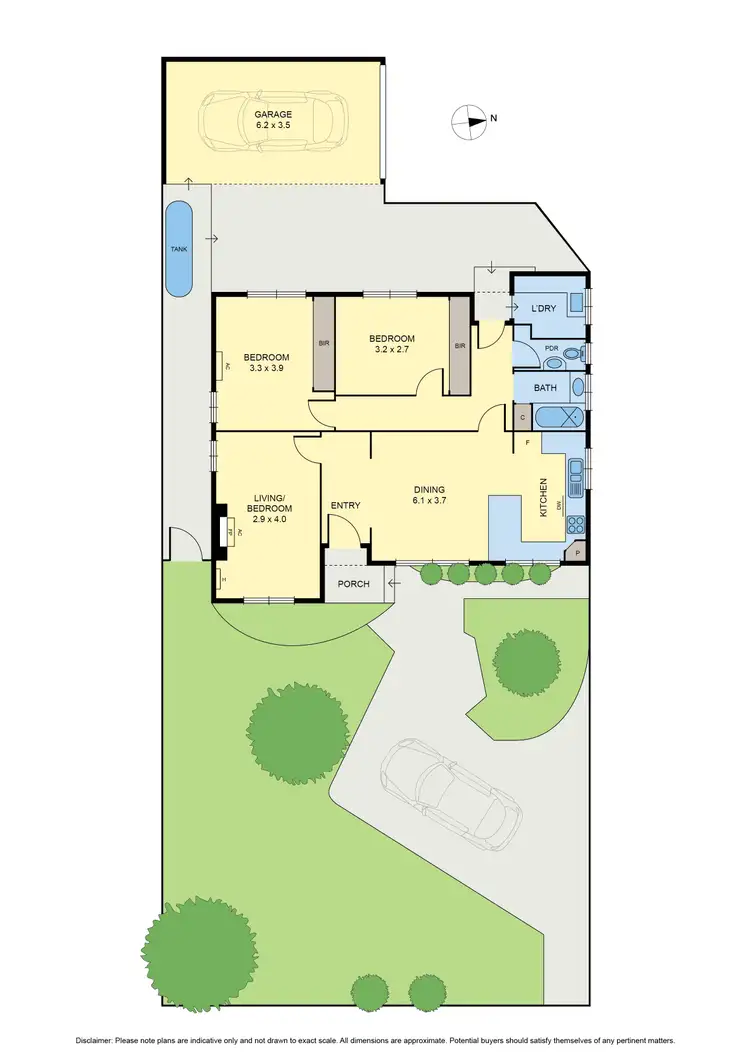 Floorplan of Homely unit listing, 1/13 Wymlet Street, Fawkner VIC 3060