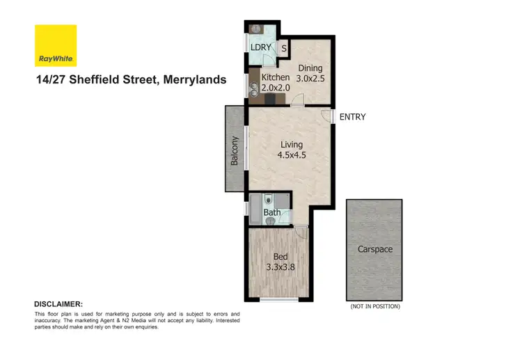 Floorplan of Homely unit listing, 14/27-31 Sheffield Street, Merrylands NSW 2160
