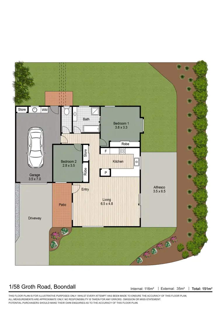 Floorplan of Homely villa listing, 1/58 Groth Road, Boondall QLD 4034